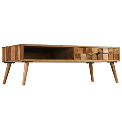 Maison Chic Tabls basse,Table Console pour salon Bois Sesham massif avec finition miel 110x50x37 cm -MN54260