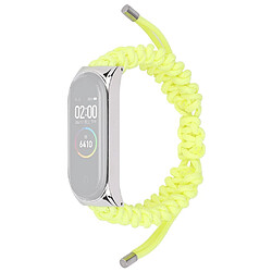 Bracelet en nylon corde tressée, réglable, jaune pour votre Xiaomi Mi Band 5/6