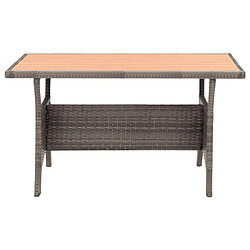 Maison Chic Table de jardin | Table d'extérieur Gris 120x70x66 cm Résine tressée -GKD32885