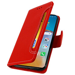 Avizar Housse Huawei P40 Étui Folio Portefeuille Fonction Support rouge