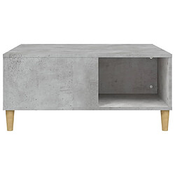 Acheter vidaXL Table basse gris béton 80x80x36,5 cm bois d'ingénierie