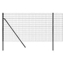 Avis vidaXL Clôture en treillis métallique anthracite 0,8x25 m