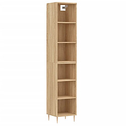 vidaXL Buffet haut Chêne sonoma 34,5x32,5x180 cm Bois d'ingénierie