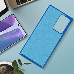 Avizar Coque Galaxy Note 20 Semi-rigide Soft Touch Compatible QI bleu pas cher