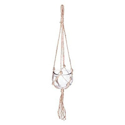 Cache-Pot en Verre Jute 56cm Transparent