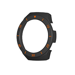 Coque en TPU bicolore avec échelle noir/orange pour votre Huawei Watch GT2e