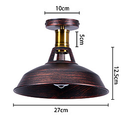 Stoex Plafonnier en Fer Métallique Lampe de Plafond Rétro Luminaire Plafonnier D'Intérieur Vintage E27 Pour Chambre À Coucher, Restaurant pas cher