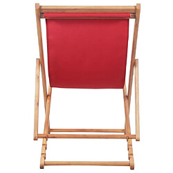 Acheter Maison Chic Chaise pliable de plage pour relaxTissu et cadre en bois Rouge -GKD22878