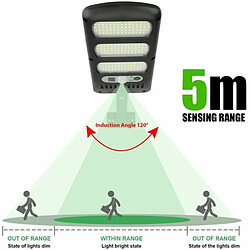 Tradex DE RUE À PANNEAU SOLAIRE 213 LEDS AVEC DÉTECTEUR DE MOUVEMENT ET TÉLÉCOMMANDE pas cher