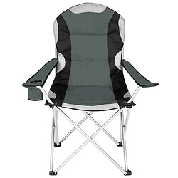 Helloshop26 Chaise pliante avec rembourrage camping gris 2208090_2