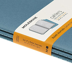 Acheter Moleskine Cahier ligne grand format brisk bleu set de 3