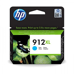 Cartouche d'Encre - Imprimante HP 912XL cyan grande capacité authentique (3YL81AE) pour HP OfficeJet 8010 series/ OfficeJet Pro 8020 series