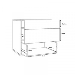 Avis Dansmamaison Chevet 2 tiroirs Bois/Blanc mat - OMA