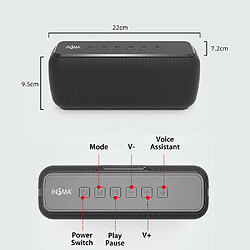 Avis Universal Haut-parleur Bluetooth Haut-parleur à colonne Portable Bluetooth Imperméable Subwoofer Sonnerie Subwoofer Haut-parleur Portable (Noir)