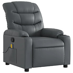 Avis Maison Chic Fauteuil Relax pour salon, Fauteuil de massage inclinable Gris Similicuir -GKD68588