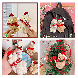 Avis Universal 4pcs peluche ours sapin de noël pendentif souple mini ours jouet jouet lovely blush ours garçon fille