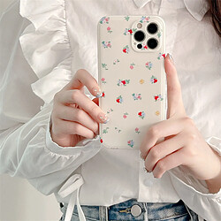 GUPBOO Étui pour iPhone13ProMax Petite coque de téléphone Fresh Floral Art en silicone