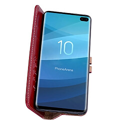 Acheter Wewoo étuis en cuir Coque Housse Etui à rabat horizontal de texture Business Style Oil pour Galaxy S10 Plus, avec support et emplacements pour cartes porte-monnaie (Rouge)