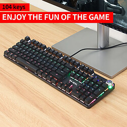 Acheter Amovible Filaire Gaming Clavier Résistant à L'eau Splash-Preuve Conception Mécanique Clavier Flottant pour Windows Gamer PC