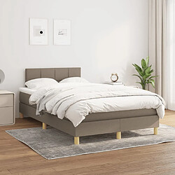 Avis Maison Chic Lit adulte- Lit + matelas,Sommier à lattes de lit avec matelas taupe 120x190 cm tissu -GKD95201