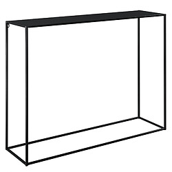 Table Console en Métal 92 x 115 x 32 cm Noir Mat [en.casa]