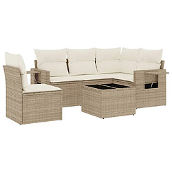 Maison Chic Salon de jardin avec coussins 6 pcs | Ensemble de Table et chaises | Mobilier d'Extérieur beige résine tressée -GKD18183