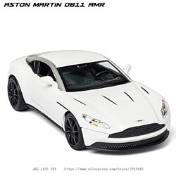 Universal 1: 32 Aston Martin DB11 AMR Voiture jouet moulée sous pression Modèle de voiture jouet en métal Haute simulation Retour à la collection Jouets pour enfants | Voiture jouet moulée sous pression(blanche)