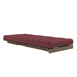 Avis Inside 75 Fauteuil convertible futon ROOTS pin carob brown matelas bordeaux couchage 90 x 200 cm