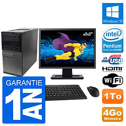 PC Tour Dell 390 MT Ecran 22" Intel G630 RAM 4Go Disque 1To HDMI Windows 10 Wifi - Occasion