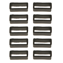 10pcs Passant Bracelet Noir Montre 18mm