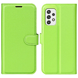 Etui en PU texture litchi vert pour votre Samsung Galaxy A23 5G