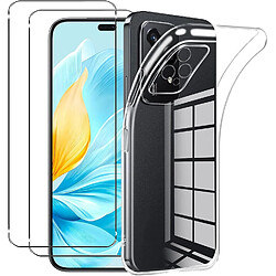 Coque Silicone Transparente + 2 Verres Trempes Pour Honor 200 Lite Little Boutik©