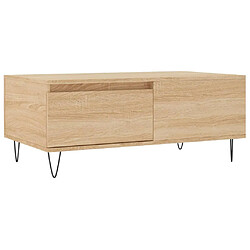 vidaXL Table basse Chêne sonoma 90x50x36,5 cm Bois d'ingénierie