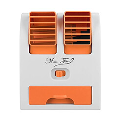 (Orange) Mini Ventilateur de Refroidissement 2 Vitesses Climatiseur Portable Refroidisseur Voiture Auto Camion Véhicule