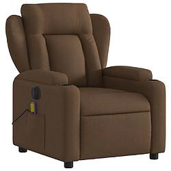 Avis vidaXL Fauteuil inclinable de massage électrique marron tissu