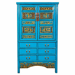 Avis Armoire Alexandra House Living Bleu Bois 43 x 170 x 100 cm