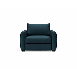 Inside 75 INNOVATION LIVING Fauteuil design avec accoudoirs COSIAL Tissu Argus Navy Blue convertible lit 80*202cm