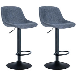 Non Lot de 2 tabourets de bar loft tissu