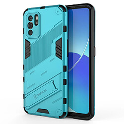 Coque en TPU antichoc avec béquille bleu clair pour votre OPPO Reno6 Z