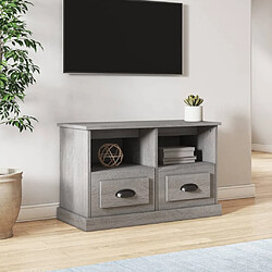 vidaXL Meuble TV sonoma gris 80x35x50 cm bois d'ingénierie