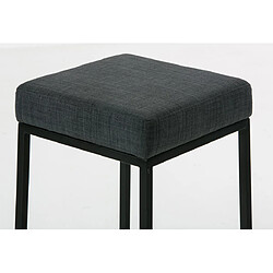 Avis Decoshop26 Lot de 2 tabourets de bar avec repose-pieds design simple hauteur 85 cm en tissu gris foncé et métal noir 10_0004383