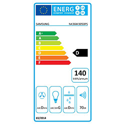 Hotte décorative murale 90cm 512m3/h inox - NK36M3050PS/UR - SAMSUNG