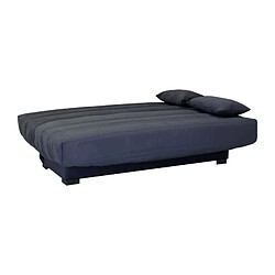 Banquette clic clac 3 places - Matelas 17 cm - Tissu gris anthracite - L199 x P96 x H103 cm - CHLoe pas cher