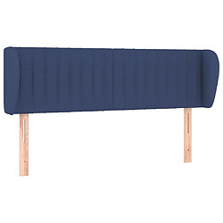 Maison Chic Tête de lit scandinave avec oreilles,meuble de chambre Bleu 147x23x78/88 cm Tissu -MN91977