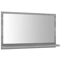 vidaXL Miroir de bain Sonoma gris 60x10,5x37 cm Bois d'ingénierie