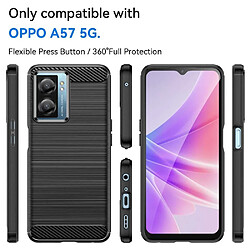 Htdmobiles Coque pour Oppo A77 5G / A57 4G / 5G / Realme Narzo 50 5G - housse etui silicone gel carbone + verre trempe - NOIR