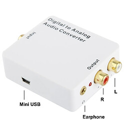 Wewoo Adaptateur Convertisseur Audio Numérique / Analogique / Mini Décodeur Audio, Taille: 72 x 55 x 20mm