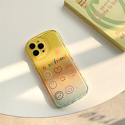 GUPBOO Étui pour iPhone13 Coque de téléphone simple Smiley coeur dégradé antichoc