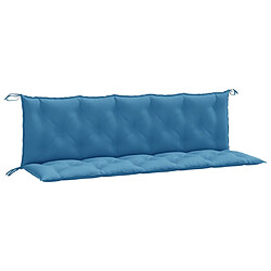 vidaXL Coussins de banc de jardin lot de 2 bleu mélangé tissu