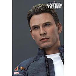 Hot Toys MMS243 - Marvel Comics - Captain America : The Winter Soldier - Captain America & Steve Rogers pas cher